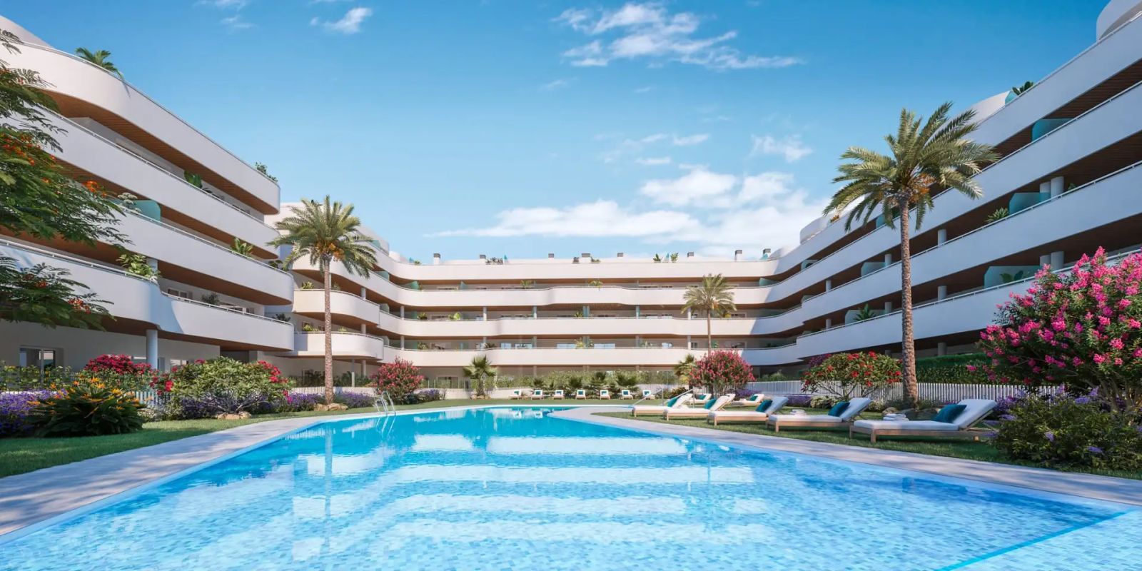 10 pool terrace palm trees resort